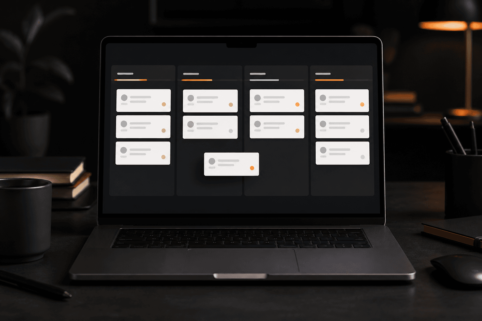 Oportunidade comercial sendo acompanhada pelas etapas de atendimento em um CRM.
